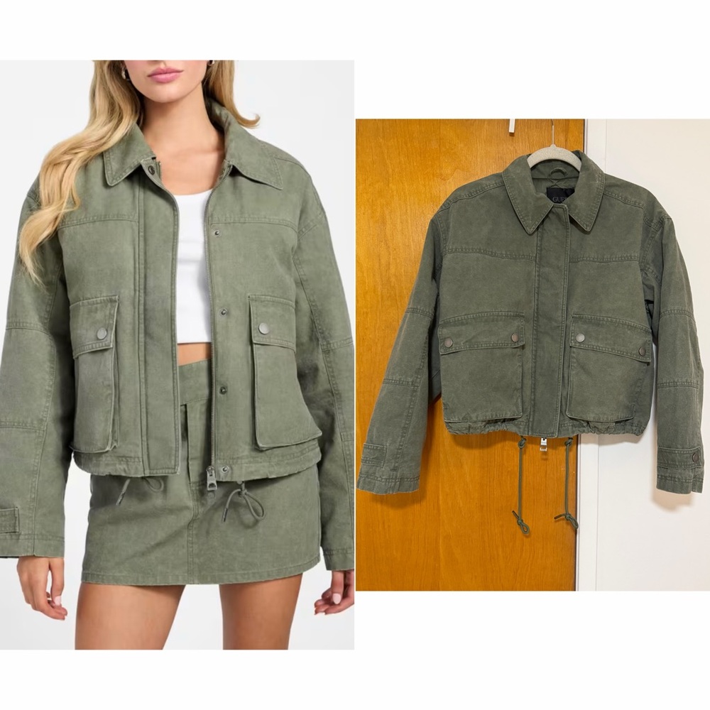 NEW Guess Sage Green Utility Jacket